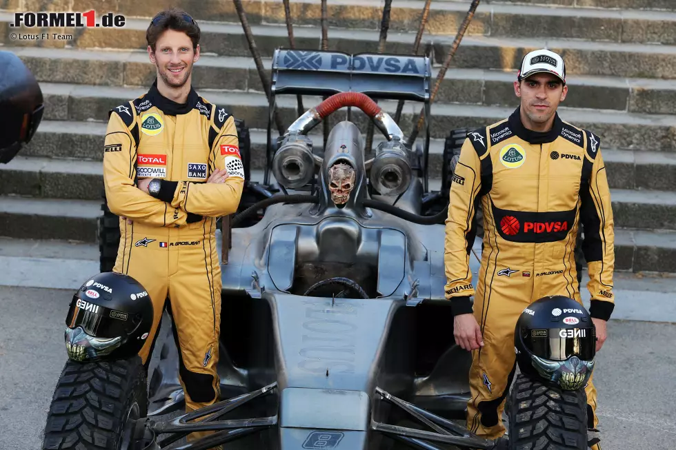 Foto zur News: Romain Grosjean (Lotus) und Pastor Maldonado (Lotus)