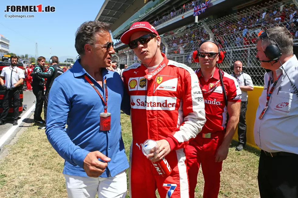 Foto zur News: Jean Alesi und Kimi Räikkönen (Ferrari)