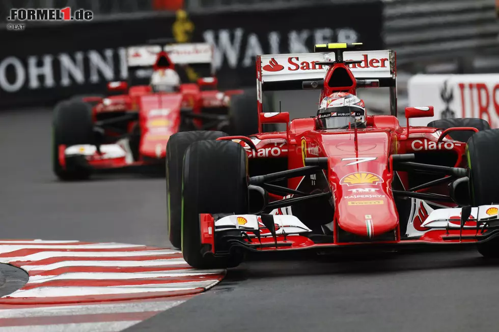 Foto zur News: Kimi Räikkönen und Sebastian Vettel (Scuderia Ferrari)