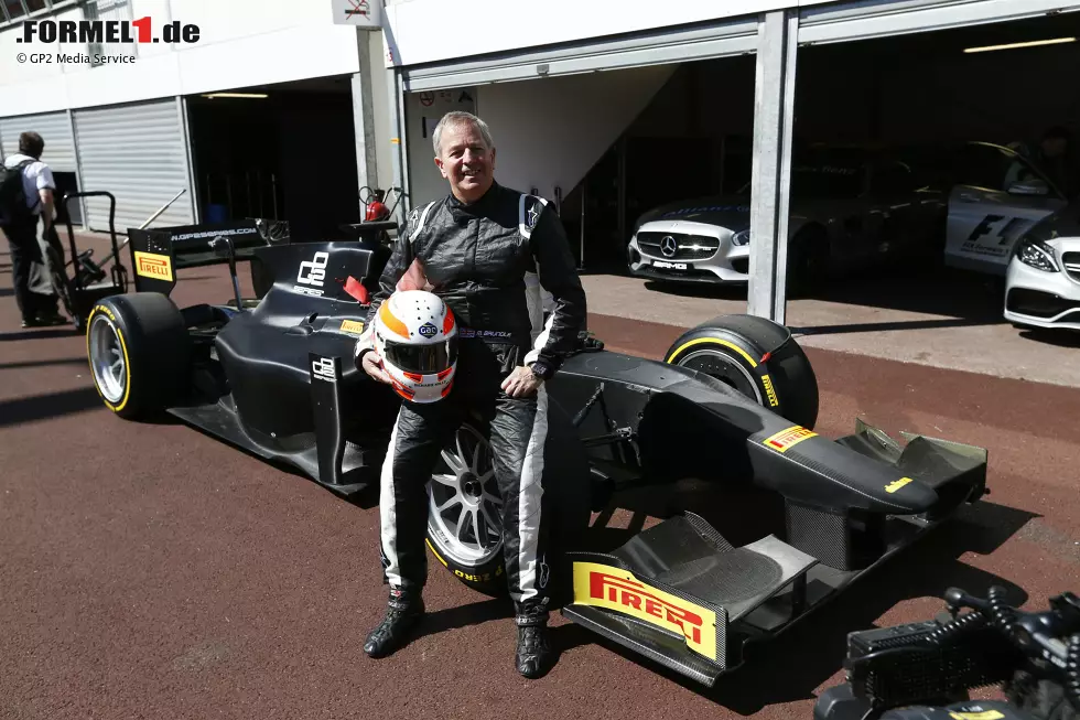 Foto zur News: Martin Brundle testet einen GP2-Prototypen mit 18-Zoll-Rädern von Pirelli