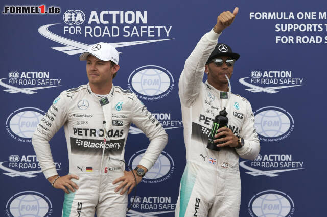 Foto zur News: Qualifying in Monaco: Nico Rosberg ist enttäuscht, Lewis Hamilton jubelt