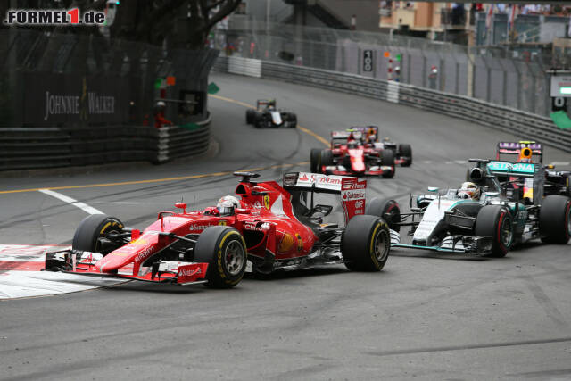 Foto zur News: Sebastian Vettel vor einem Mercedes: Das war auch der Strecke zu verdanken