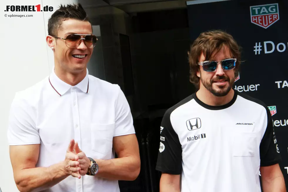 Foto zur News: Cristiano Ronaldo und Fernando Alonso (McLaren)