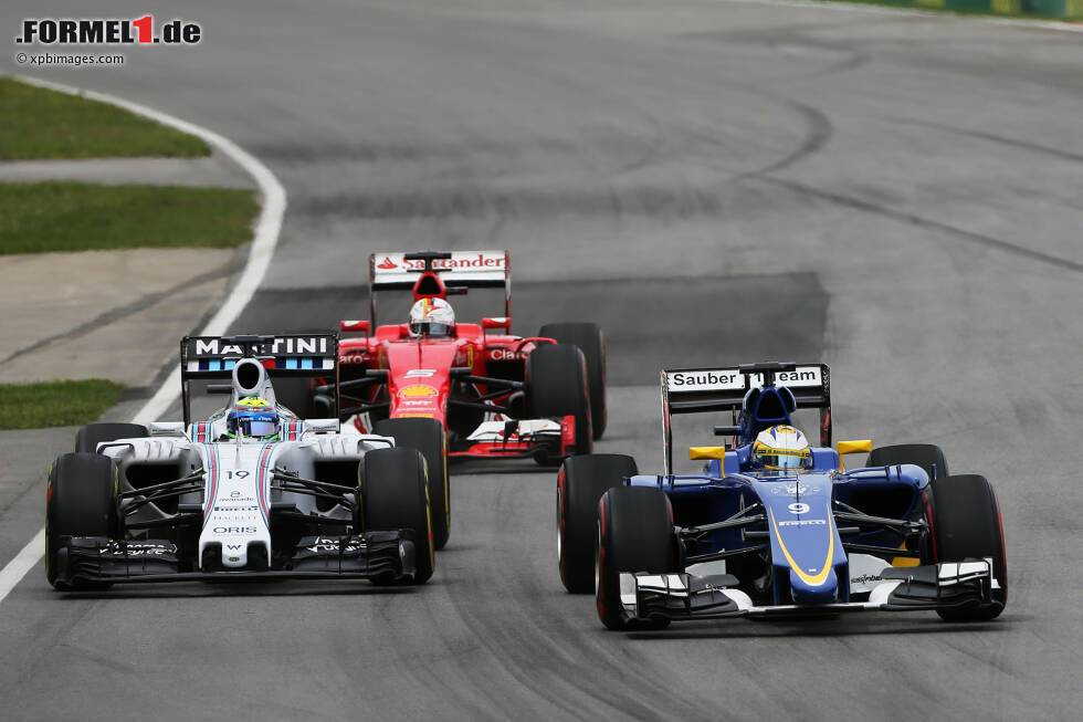 Foto zur News: Marcus Ericsson (Sauber) und Felipe Massa (Williams)