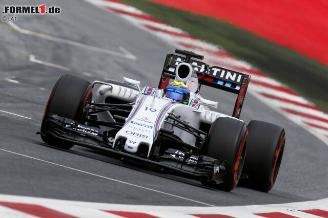 Foto zur News: Felipe Massa folgte im Williams mit 0,737 Sekunden Rückstand schon deutlicherer zurück auf Position vier