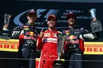 Gallerie: Sebastian Vettel (Ferrari), Daniil Kwjat (Red Bull) und Daniel Ricciardo (Red Bull)