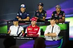 Foto zur News: Marcus Ericsson (Sauber), Daniel Ricciardo (Red Bull), Carlos Sainz (Toro Rosso), Felipe Massa (Williams), Sebastian Vettel (Ferrari) und Nico Rosberg (Mercedes)