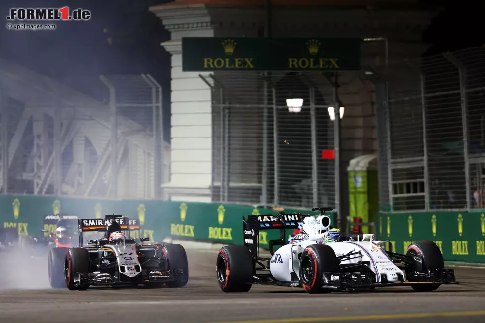 Foto zur News: Felipe Massa (Williams) und Nico Hülkenberg (Force India)