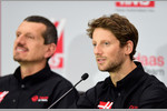 Foto zur News: Teamchef Günther Steiner und Romain Grosjean