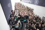 Foto zur News: Lewis Hamilton (Mercedes), Nico Rosberg (Mercedes) und Toto Wolff