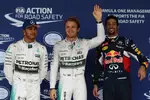 Foto zur News: Nico Rosberg (Mercedes), Lewis Hamilton (Mercedes) und Daniel Ricciardo (Red Bull)