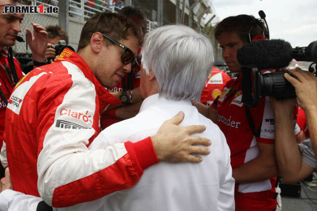 Foto zur News: Bernie Ecclestone glaubt, dass Ferrari Sebastian Vettel lieber siegen sieht. Klicken Sie sich noch einmal durch die Highlights des Grand Prix von Monaco!