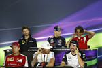 Foto zur News: FIA-PK mit Romain Grosjean (Lotus), Daniil Kwjat (Red Bull), Roberto Merhi (Manor-Marussia), Fernando Alonso (McLaren), Lewis Hamilton (Mercedes) und Kimi Räikkönen (Ferrari)