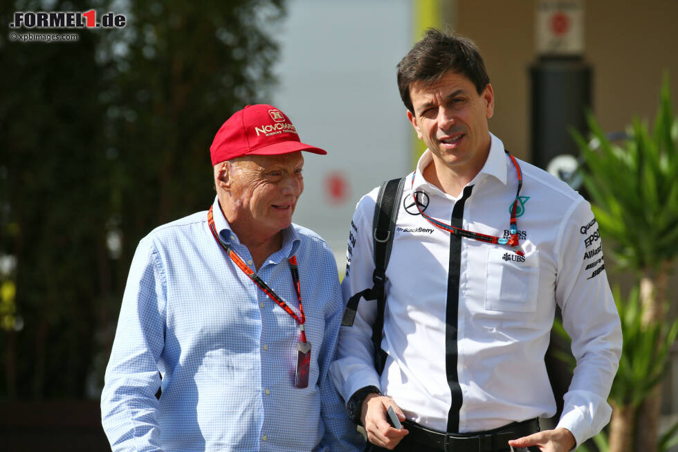 Foto zur News: Niki Lauda und Toto Wolff (Mercedes)