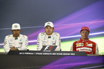 Foto zur News: Nico Rosberg (Mercedes), Lewis Hamilton (Mercedes) und Kimi Räikkönen (Ferrari)