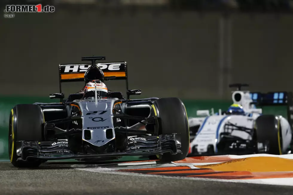 Foto zur News: Nico Hülkenberg (Force India) und Felipe Massa (Williams)