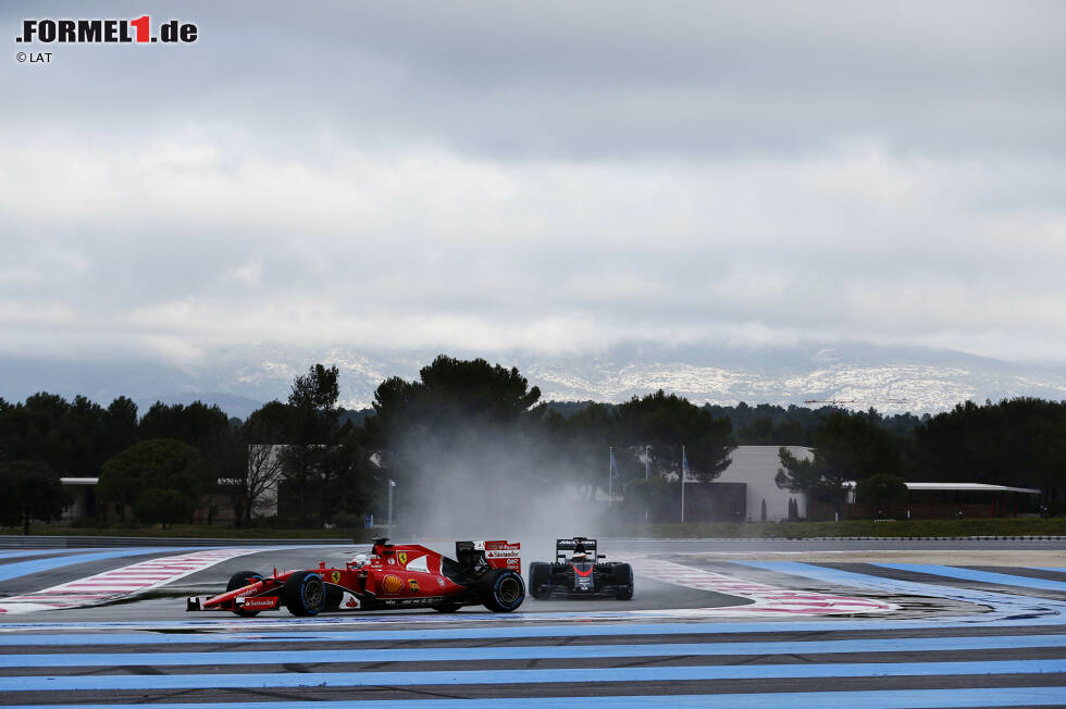 Foto zur News: Sebastian Vettel (Ferrari) und Stoffel Vandoorne