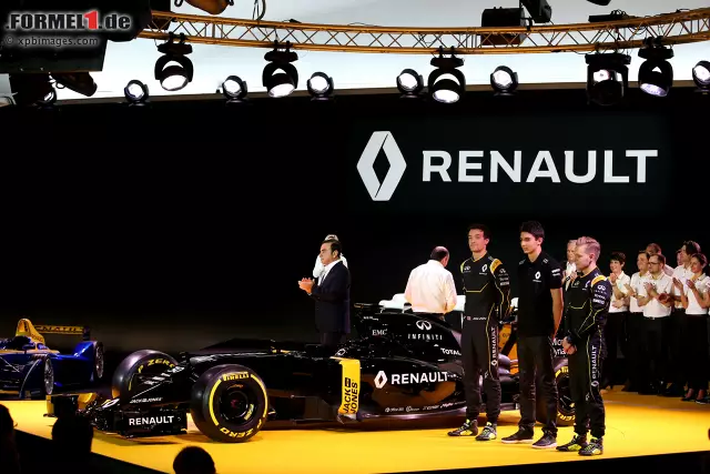 Foto zur News: Kevin Magnussen (Renault), Jolyon Palmer (Renault) und Esteban Ocon (Renault)