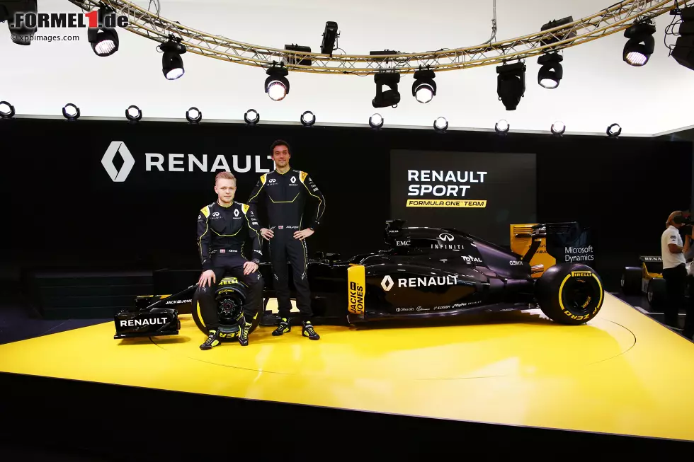 Foto zur News: Kevin Magnussen (Renault) und Jolyon Palmer (Renault)