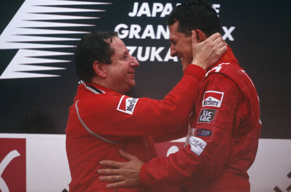 Foto zur News: Der Moment des Erfolgs: In Suzuka 2000 holten Schumacher und Todt den Titel. Klicken Sie sich hier durch die Meilensteine seiner Karriere!