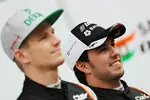 Foto zur News: Sergio Perez (Force India) und Nico Hülkenberg (Force India)