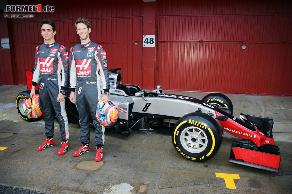 Foto zur News: Esteban Gutierrez (Haas) und Romain Grosjean (Haas)