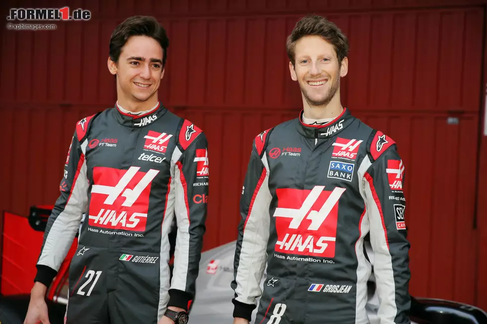 Foto zur News: Esteban Gutierrez (Haas) und Romain Grosjean (Haas)