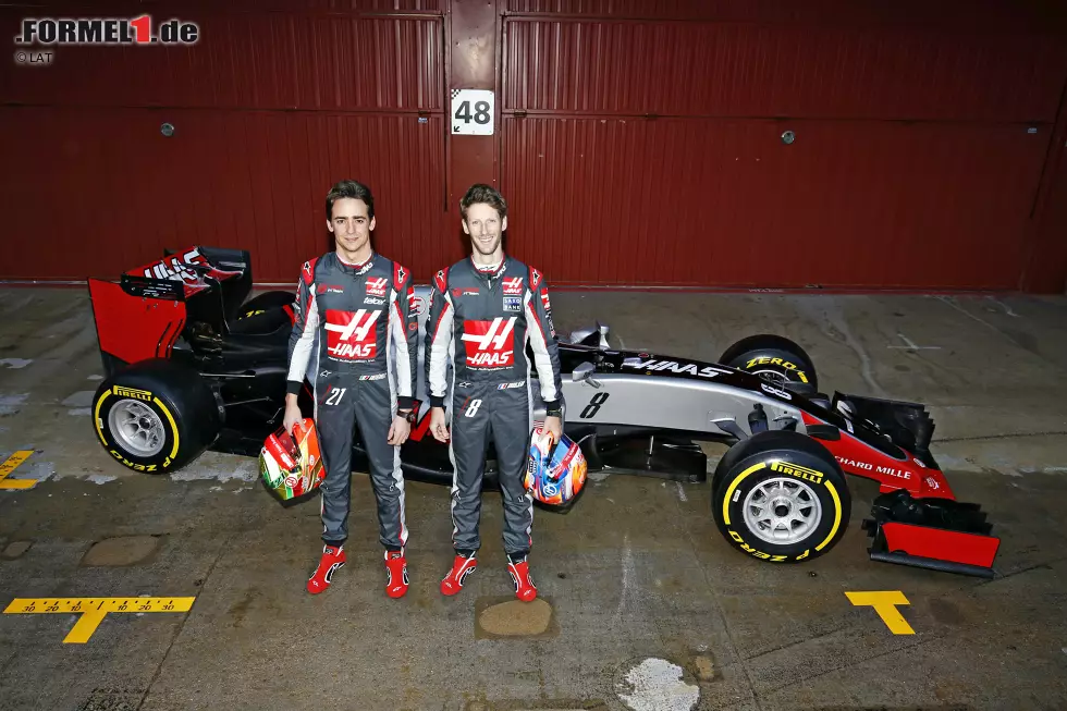 Foto zur News: Romain Grosjean (Haas) und Esteban Gutierrez (Haas)