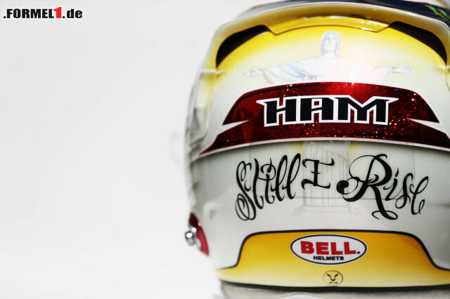 Foto zur News: Hier durch die Helme aller Formel-1-Fahrer klicken. "Still I Rise" steht auf jenem von Lewis Hamilton.