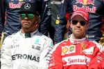 Foto zur News: Lewis Hamilton (Mercedes) und Sebastian Vettel (Ferrari)