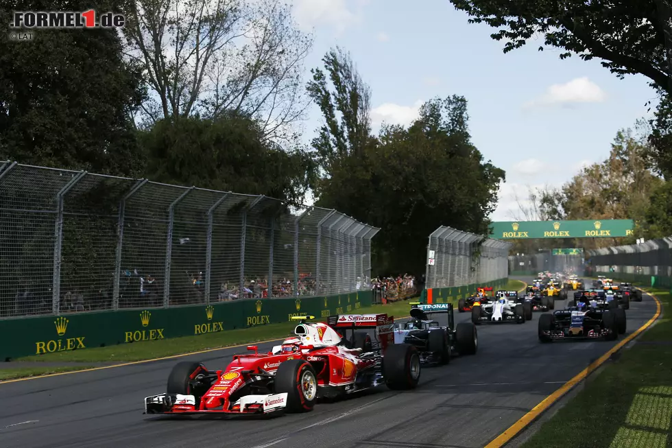 Foto zur News: Kimi Räikkönen (Ferrari), Nico Rosberg (Mercedes), Max Verstappen (Toro Rosso) und Felipe Massa (Williams)