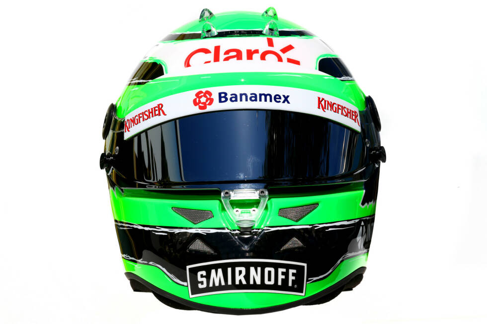 Foto zur News: Alle Helmdesigns von Nico Hülkenberg in der Formel 1 seit 2010 durchklicken: So sieht sein neuer Helm für die Saison 2016 aus.
