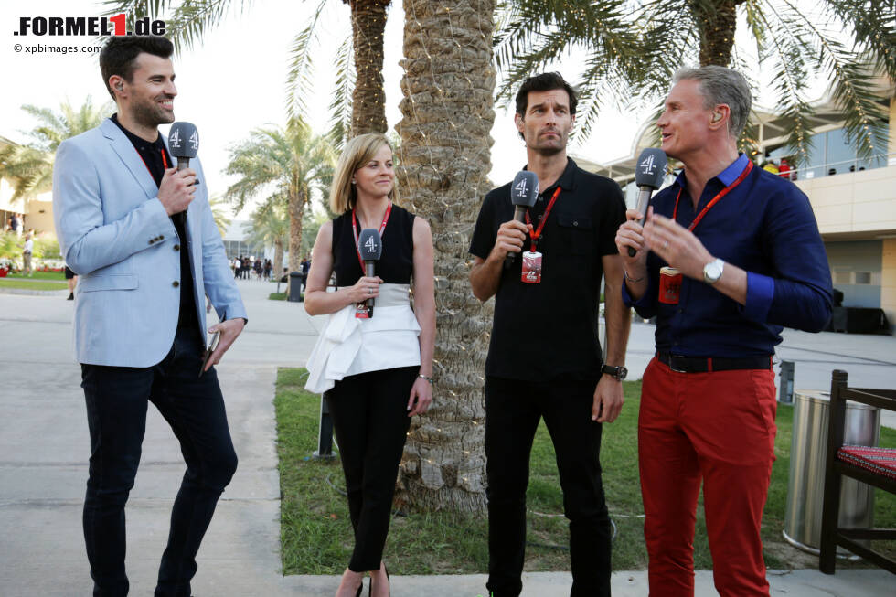 Foto zur News: Susie Wolff, Mark Webber und David Coulthard