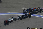 Foto zur News: Rio Haryanto (Manor), Marcus Ericsson (Sauber), Nico Hülkenberg (Force India) und Esteban Gutierrez (Haas)