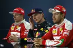 Gallerie: Max Verstappen (Red Bull), Sebastian Vettel (Ferrari) und Kimi Räikkönen (Ferrari)