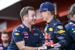 Foto zur News: Christian Horner und Max Verstappen (Red Bull)