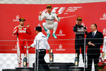 Gallerie: Sebastian Vettel (Ferrari), Nico Rosberg (Mercedes) und Sergio Perez (Force India)