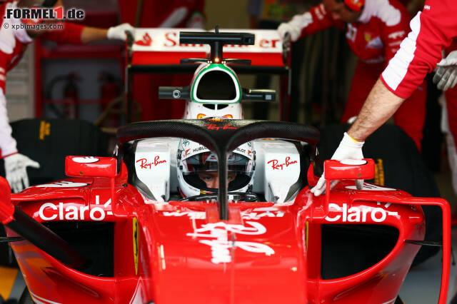 Foto zur News: Ferrari testete den Halo in mehreren Trainings der aktuellen Formel-1-Saison