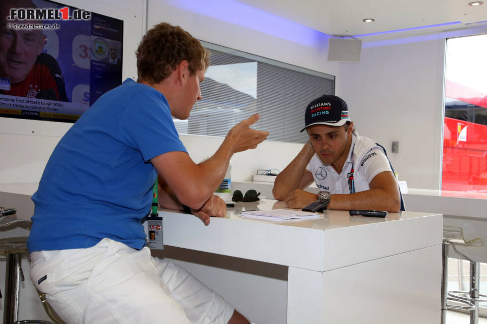 Foto zur News: Felipe Massa (Williams) und Redakteur Dominik Sharaf