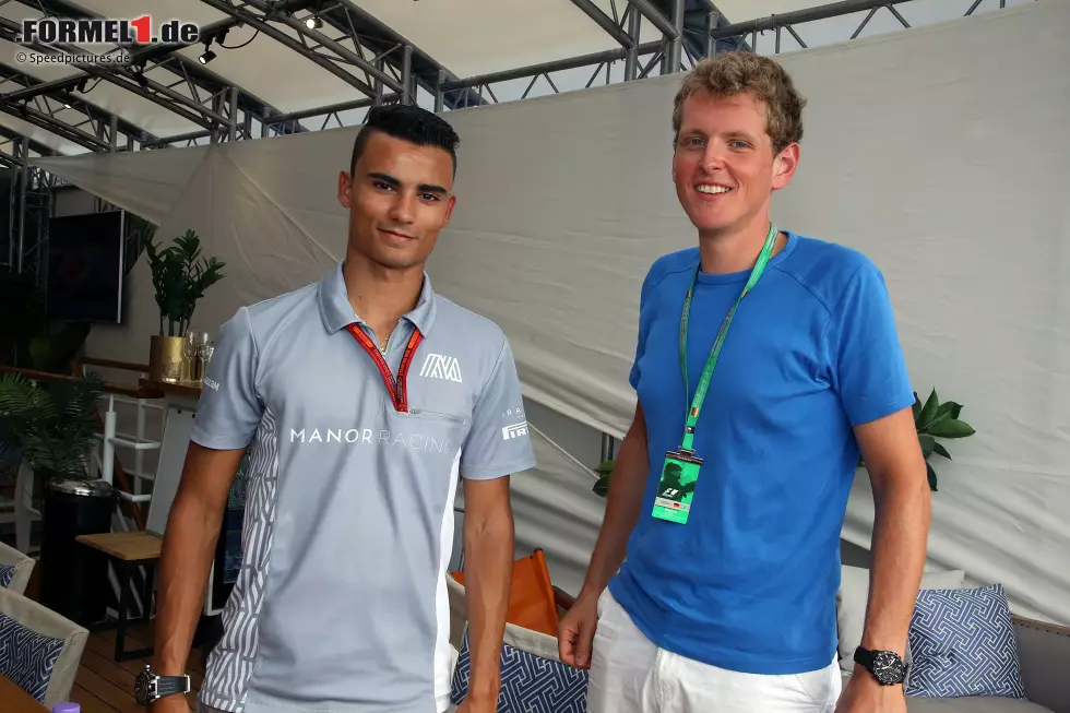 Foto zur News: Pascal Wehrlein (Manor) und Redakteur Dominik Sharaf