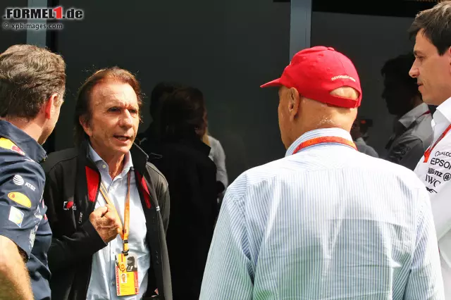 Foto zur News: Christian Horner, Emerson Fittipaldi, Niki Lauda und Toto Wolff