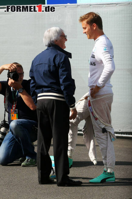Foto zur News: Nico Rosberg und Bernie Ecclestone: Der eine wollte, der andere musste gehen. Der Deutsche kommentiert: &amp;quot;Eine Veränderung war überfällig.&amp;quot; Weitere Reaktionen auf das Aus des Zampanos in unserer Fotostrecke...