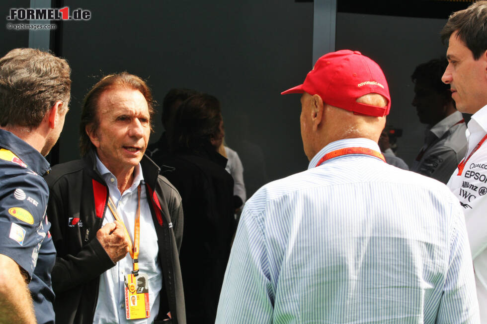 Foto zur News: Christian Horner, Emerson Fittipaldi, Niki Lauda und Toto Wolff