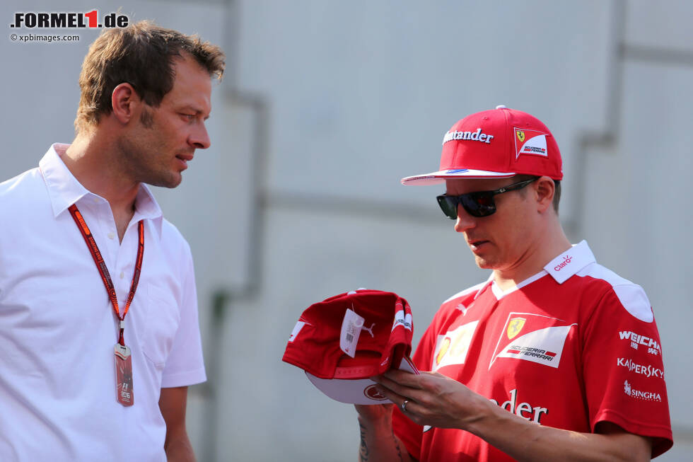 Foto zur News: Alexander Wurz und Kimi Räikkönen (Ferrari)
