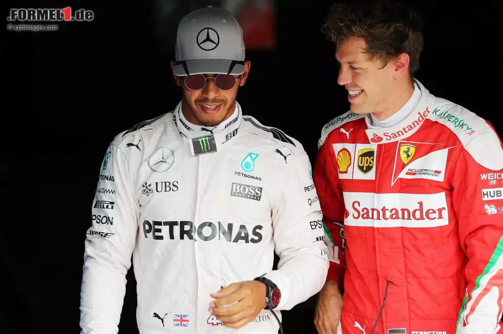 Foto zur News: Lewis Hamilton (Mercedes) und Sebastian Vettel (Ferrari)