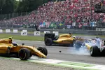 Foto zur News: Jolyon Palmer (Renault), Felipe Nasr (Sauber) und Kevin Magnussen (Renault)