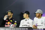 Gallerie: Daniel Ricciardo (Red Bull), Nico Rosberg (Mercedes) und Lewis Hamilton (Mercedes)