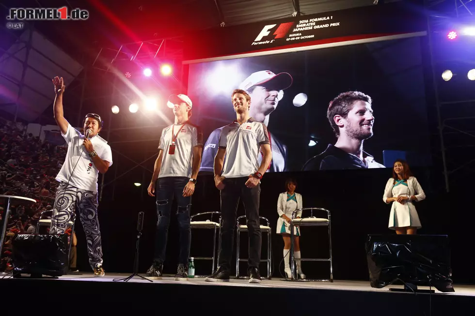 Foto zur News: Romain Grosjean (Haas) und Esteban Gutierrez (Haas)