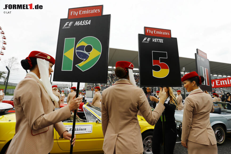 Foto zur News: Felipe Massa (Williams), Sebastian Vettel (Ferrari) und Sergio Perez (Force India)