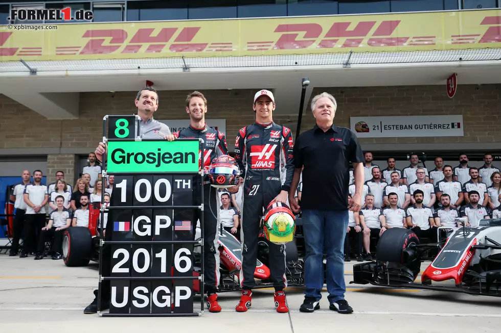 Foto zur News: Romain Grosjean (Haas) und Esteban Gutierrez (Haas)